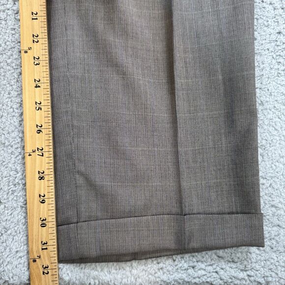 Vintage 90s Brooks Brothers Makers Brown Wool 2pc Suit 45R 40x32 USA - Picture 13 of 16